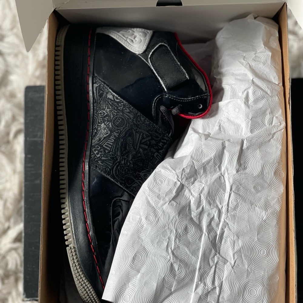 ( Used ) Air Jordan Fusion 20 'Black Stealth'
( Size US Men's 9.5 ) - Picture 9 of 11